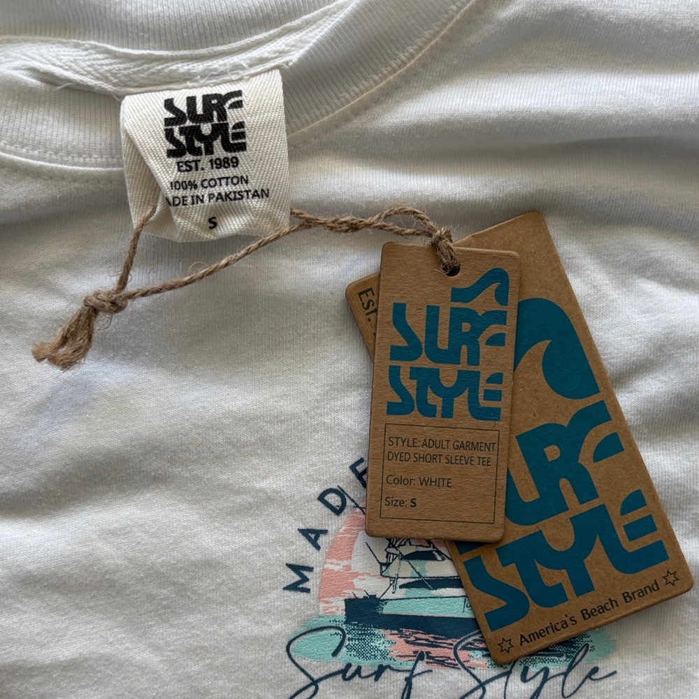 Surf Style White Madeira Beach Tee - Picture 3 of 3